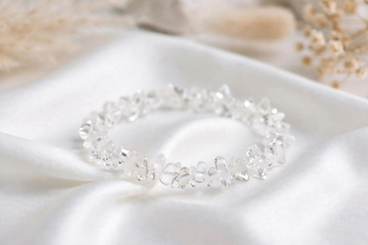 Kalavati Agate Authentic Clear Quartz Chipstone Bracelet