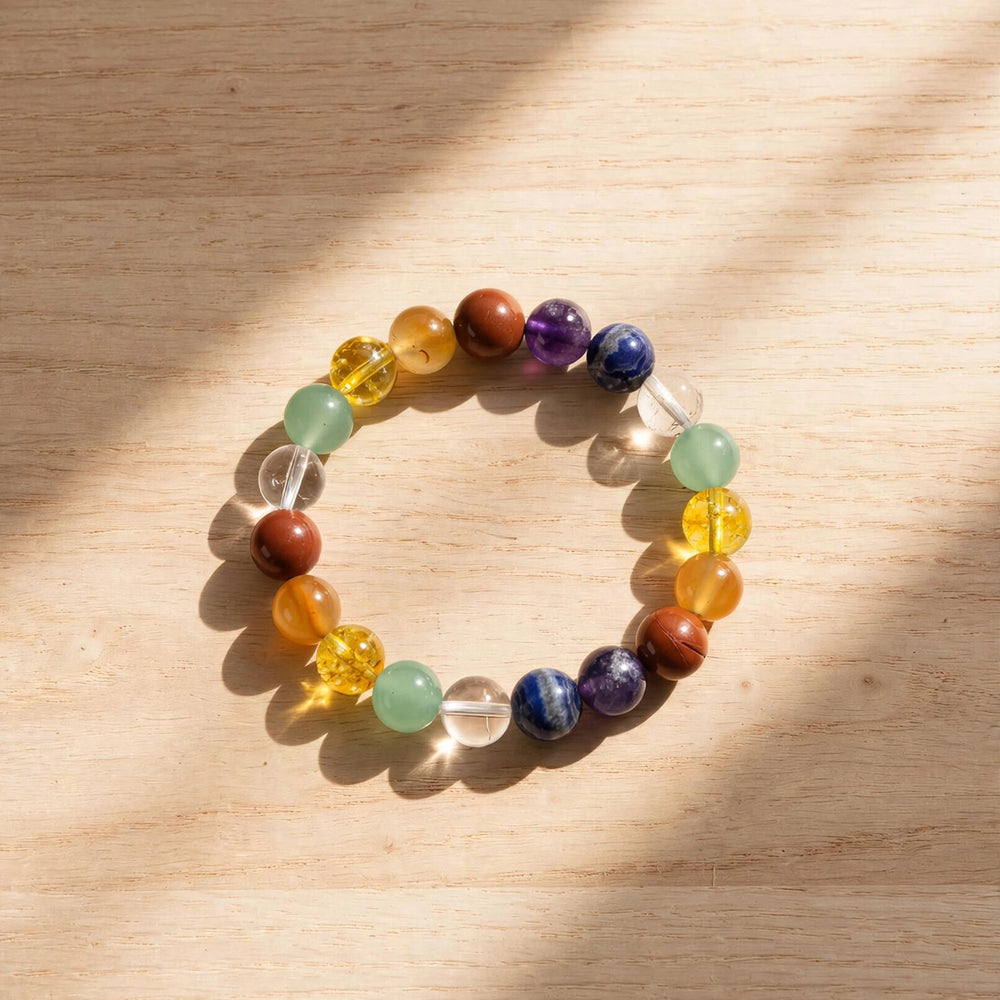 Kalavati Agate 7 Chakra Healing Crystal Bracelet