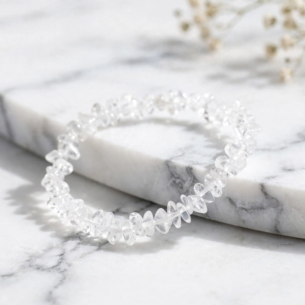 Kalavati Agate Authentic Clear Quartz Chipstone Bracelet