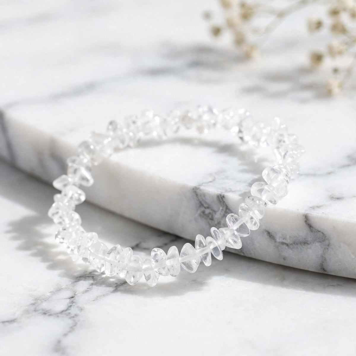 Kalavati Agate Authentic Clear Quartz Chipstone Bracelet