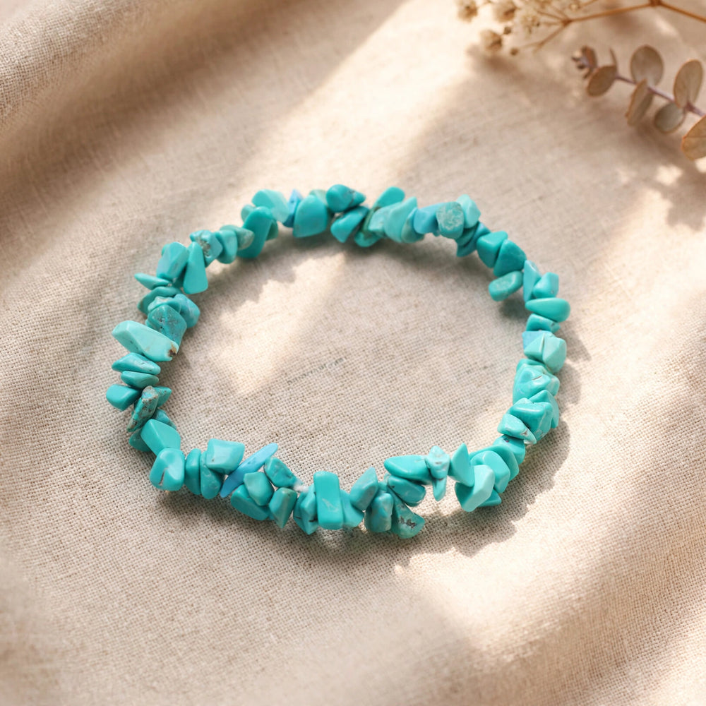 Kalavati Agate Natural Turquoise Chipstone Bracelet