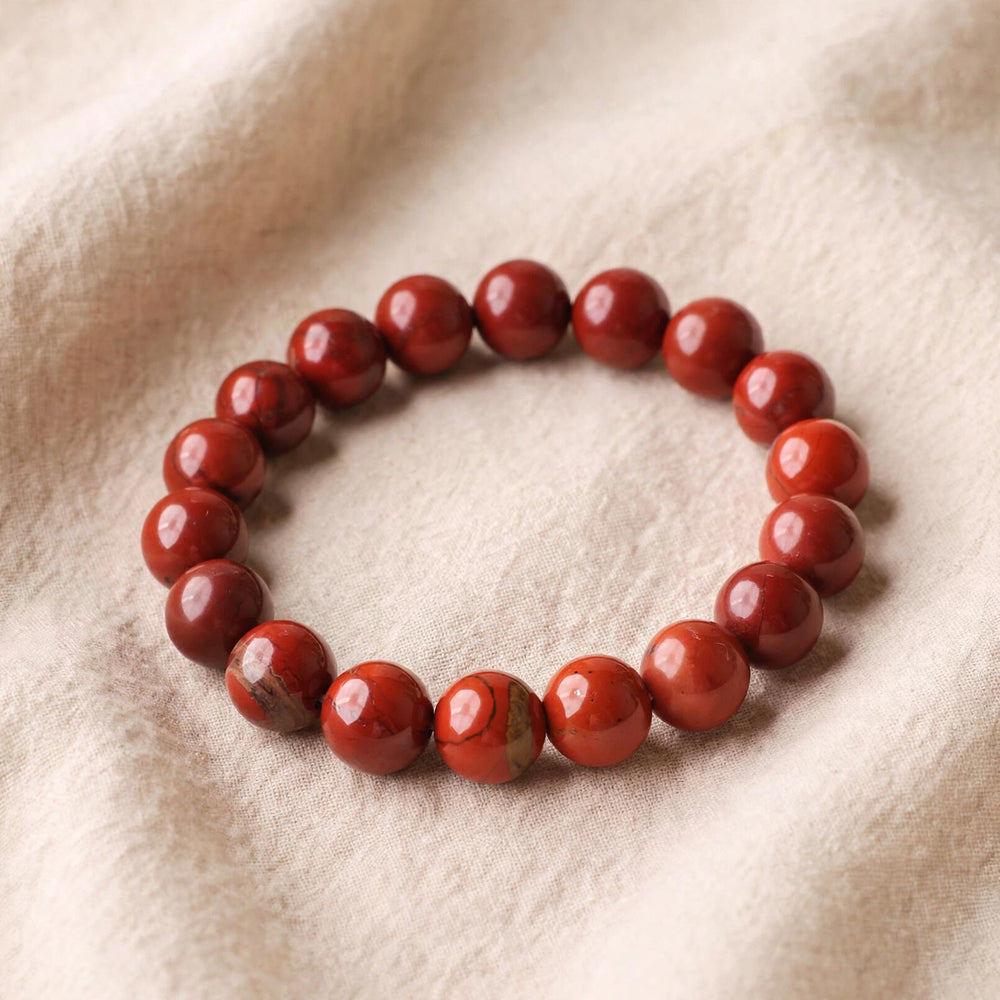 Kalavati Agate Premium Red Jasper Beaded Bracelet