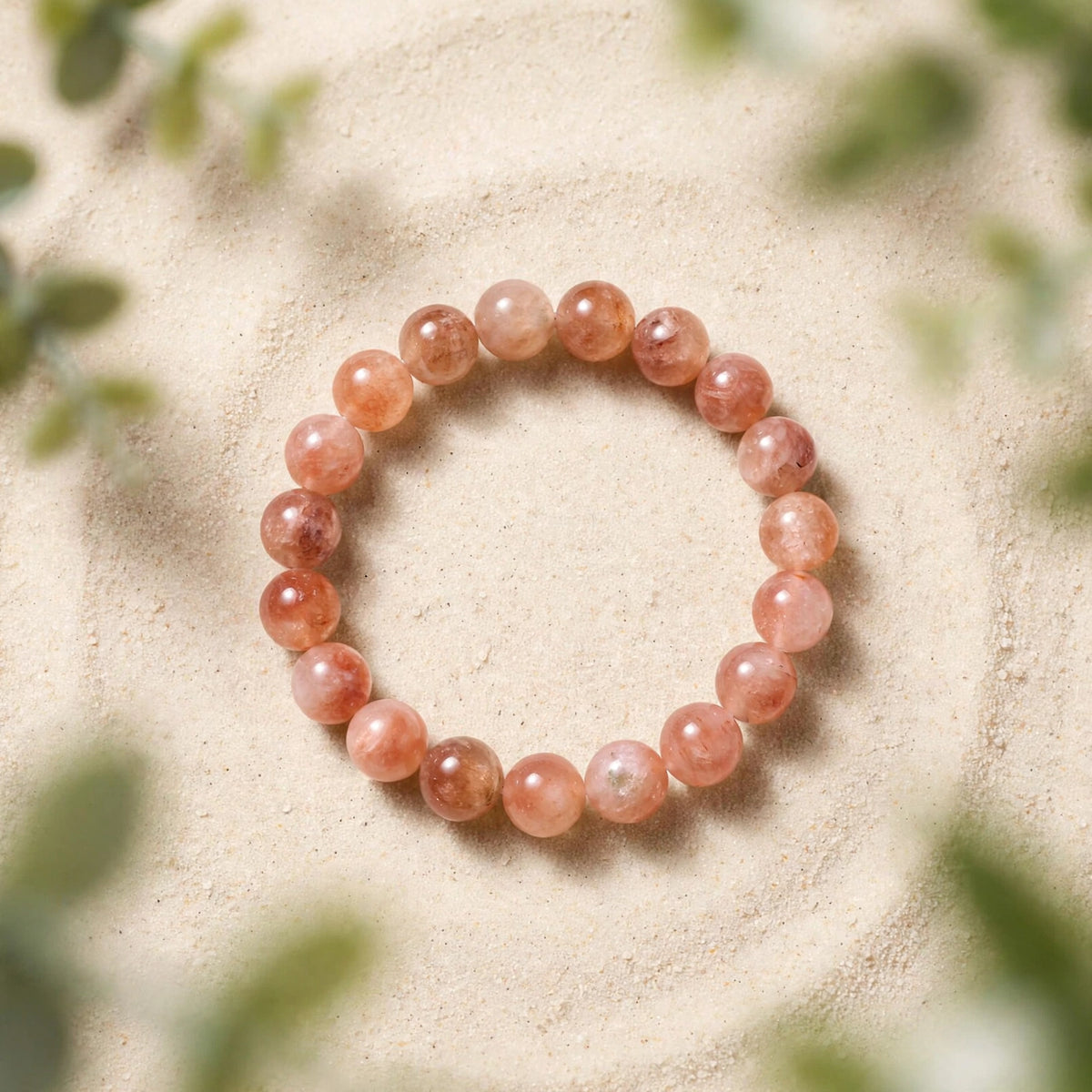 Kalavati Agate Authentic Sunstone Beaded Bracelet