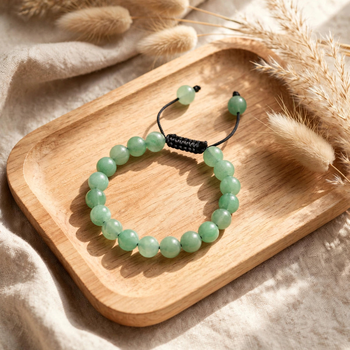 Natural Green Aventurine Thread Crystal Bracelet
