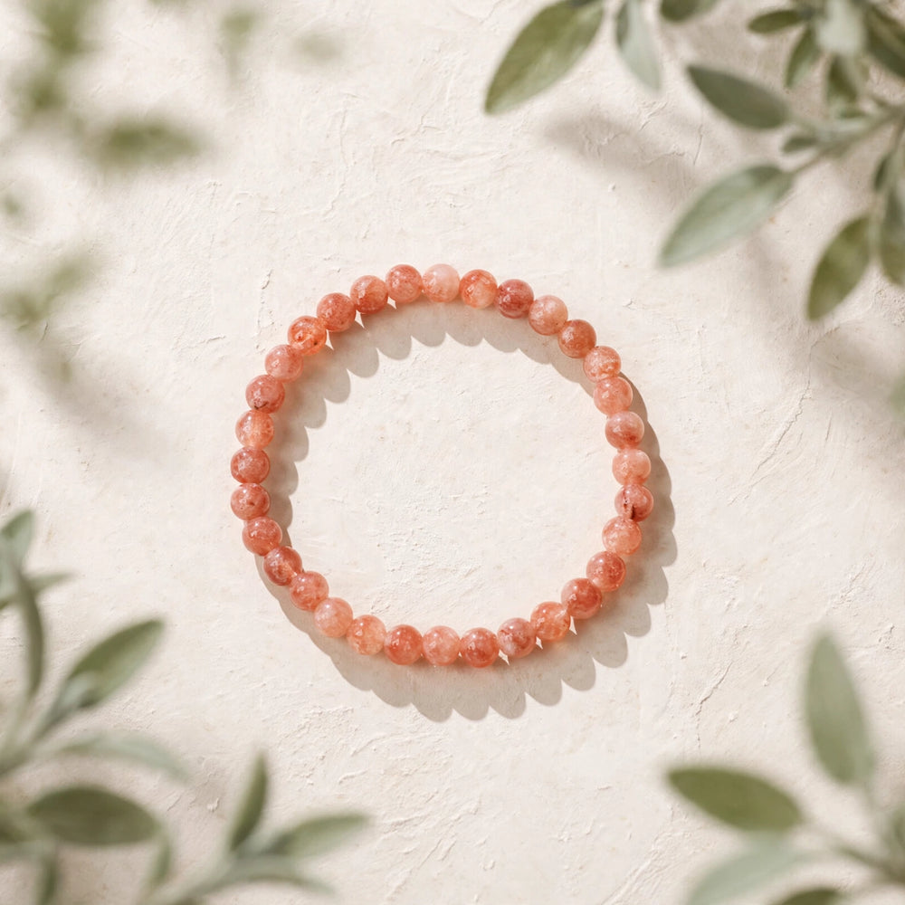Kalavati Agate Authentic Sunstone Beaded Bracelet