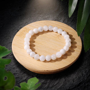 Kalavati Agate White Rainbow Moonstone Bracelet