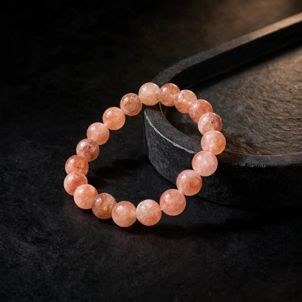 Kalavati Agate Authentic Sunstone Beaded Bracelet