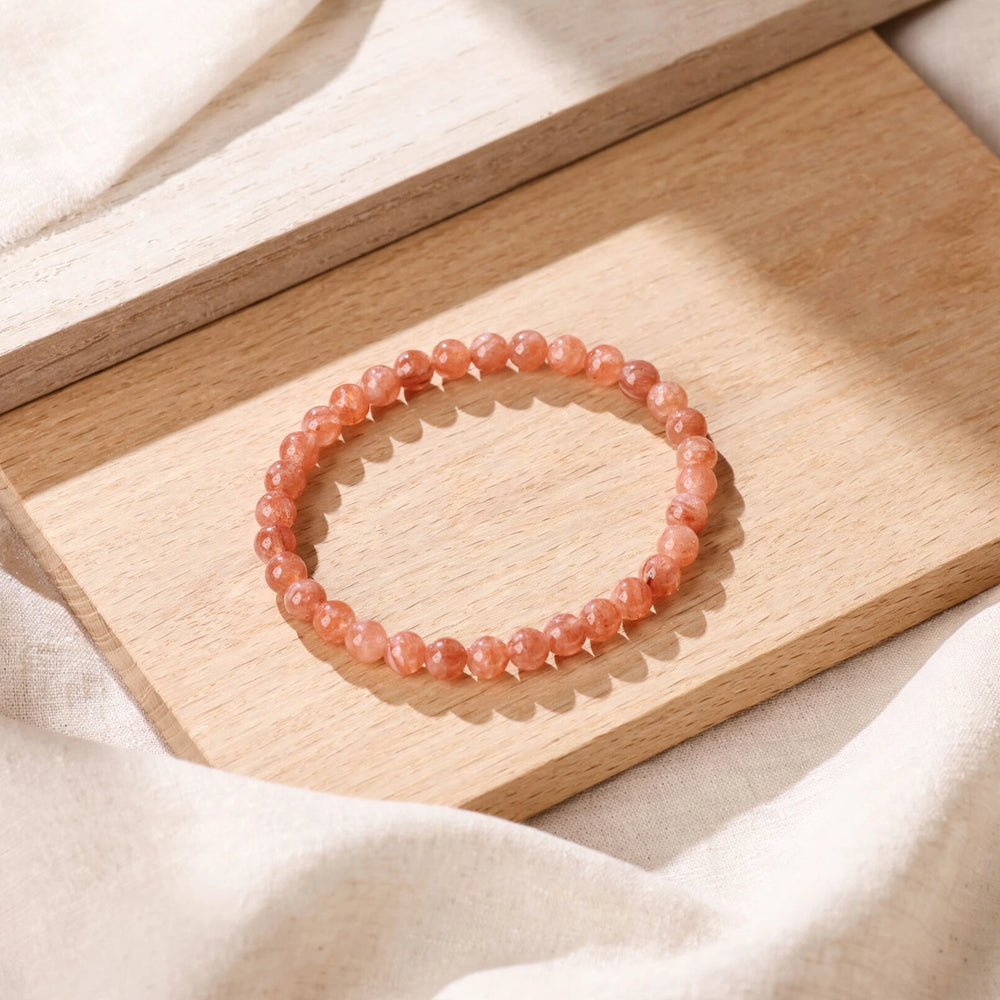 Kalavati Agate Authentic Sunstone Beaded Bracelet