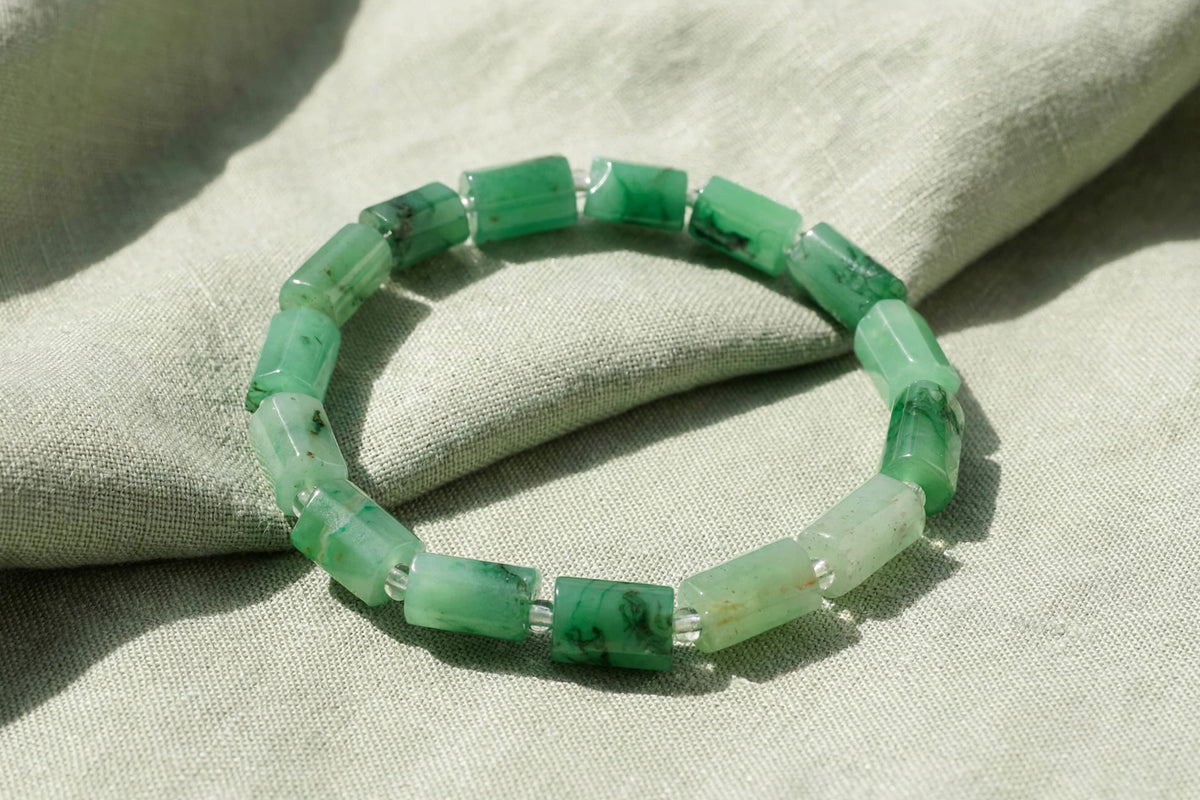 Authentic Green Aventurine Tube Bracelet