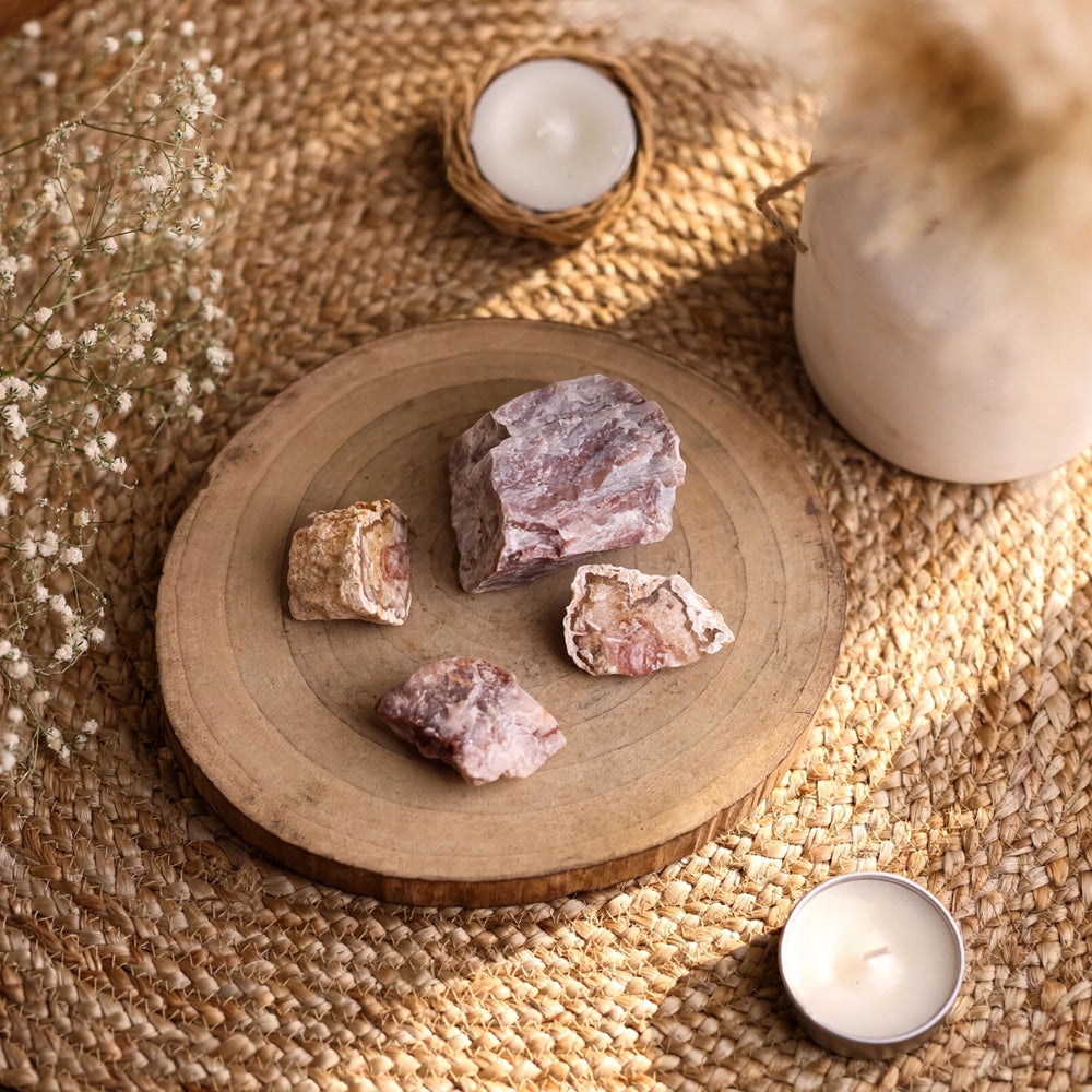 Kalavati Agate Premium Raw Pink Aragonite Stone