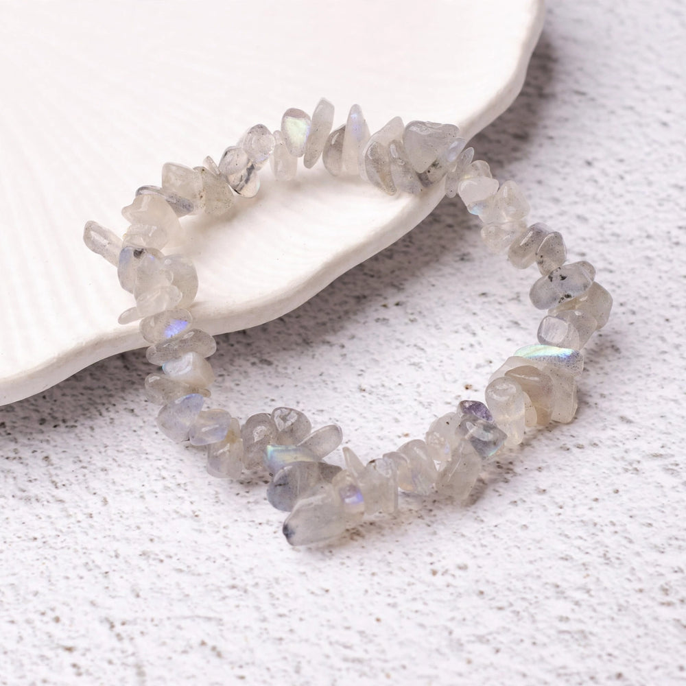 Kalavati Agate Natural Labradorite Chipstone Bracelet