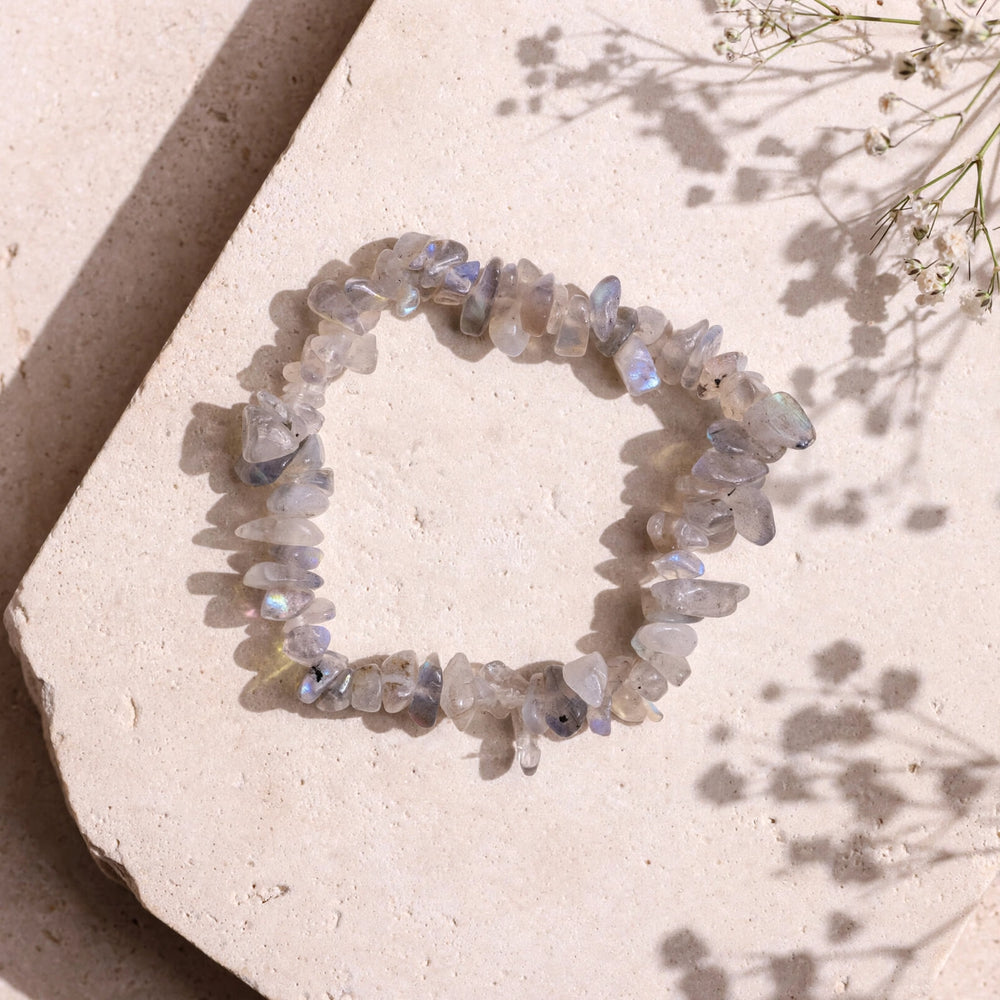 Kalavati Agate Natural Labradorite Chipstone Bracelet