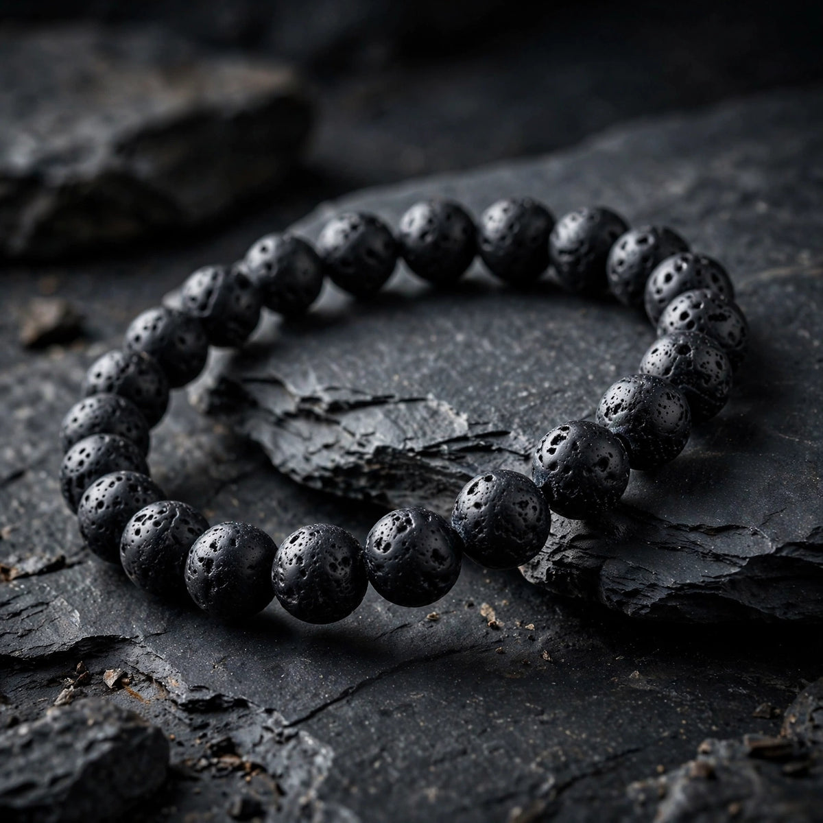 Kalavati Agate Premium Lava Rock Crystal Bracelet