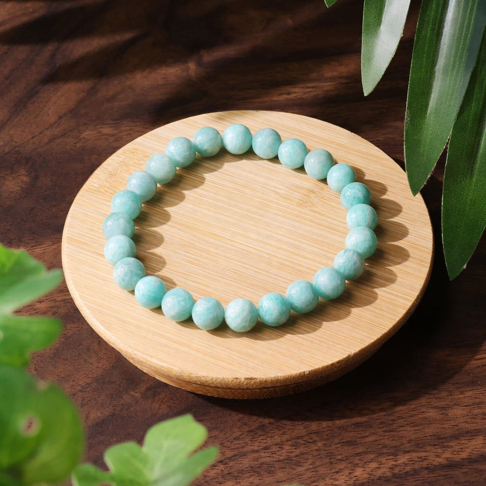 Natural Blue Amazonite Crystal Bracelet
