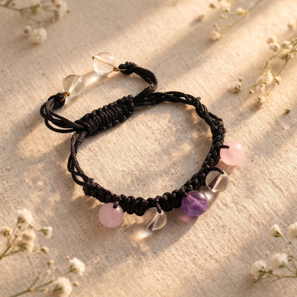 Natural Black Thread Spiritual Charm Bracelet