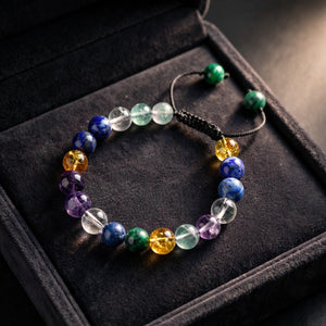 Kalavati Agate Authentic Multi Crystal Chakra Dori Bracelet