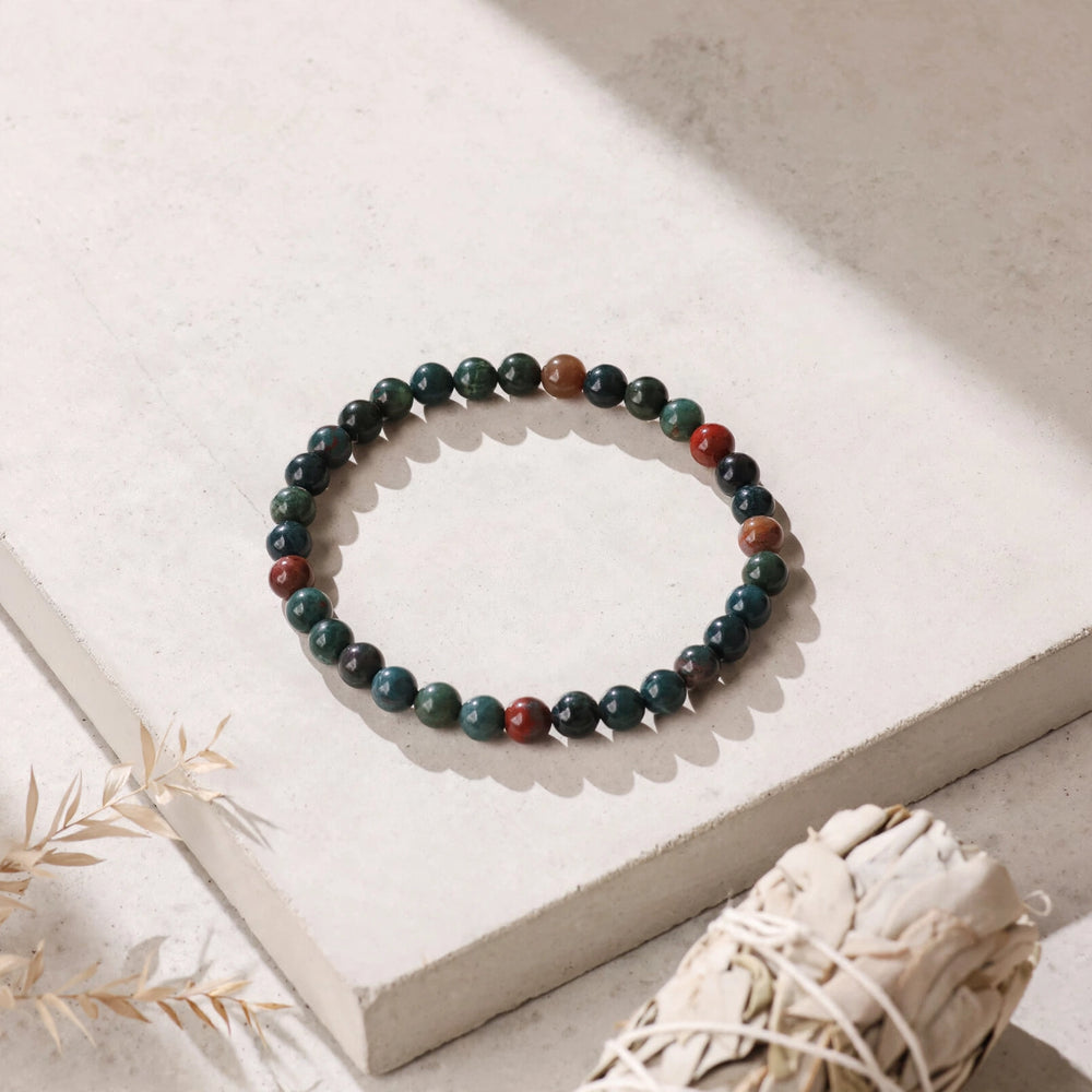 Kalavati Agate Authentic Bloodstone Crystal Bracelet