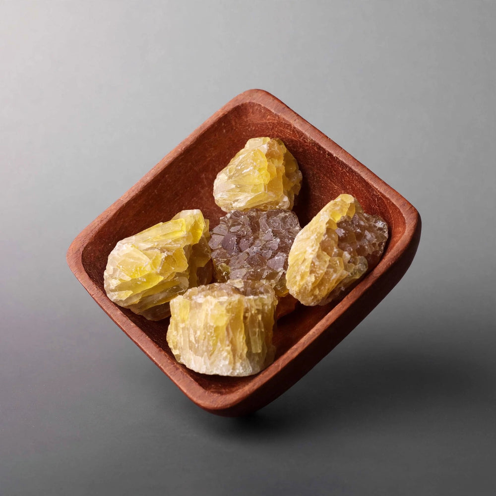 Kalavati Agate Premium Raw Yellow Fluorite Stone