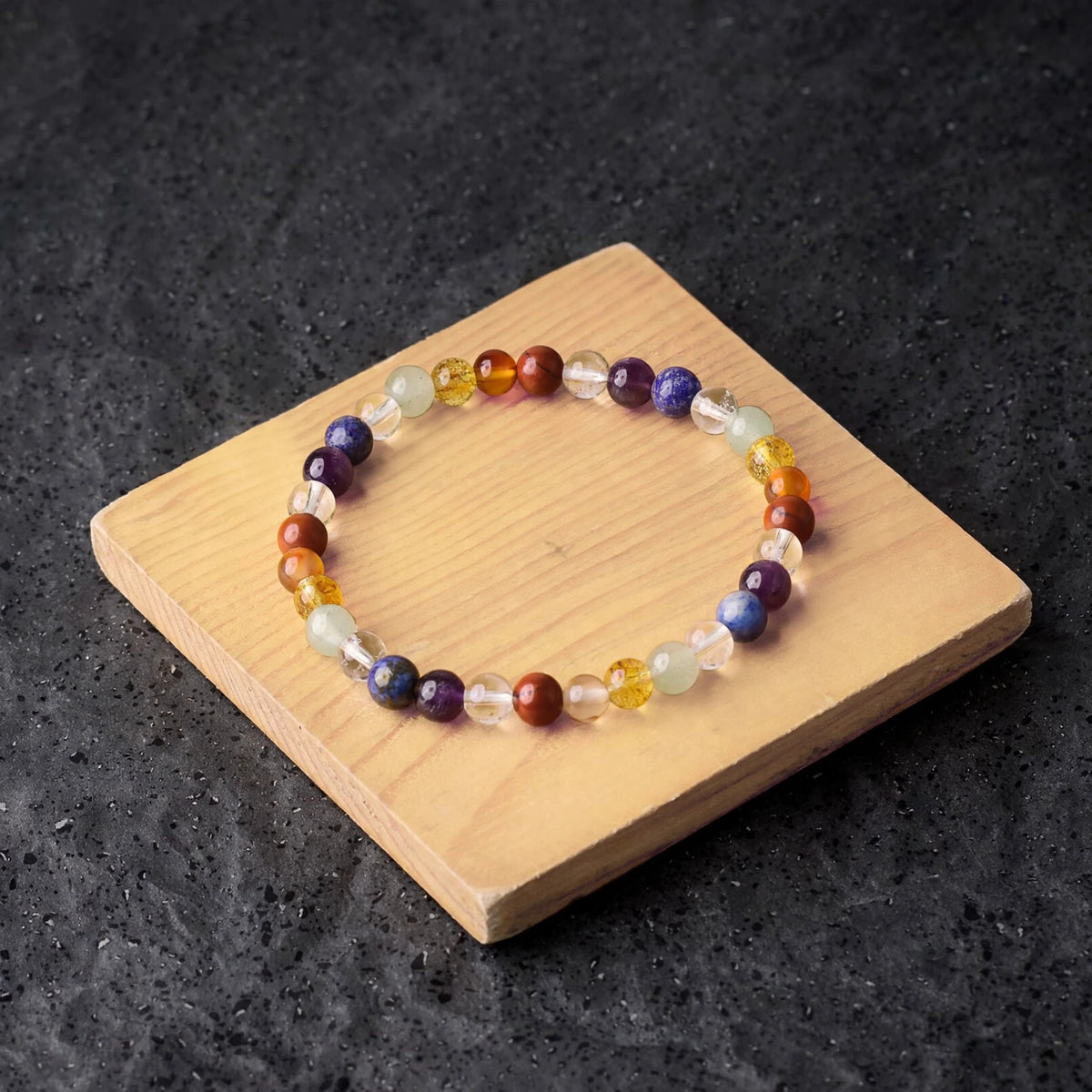 Kalavati Agate 7 Chakra Healing Crystal Bracelet