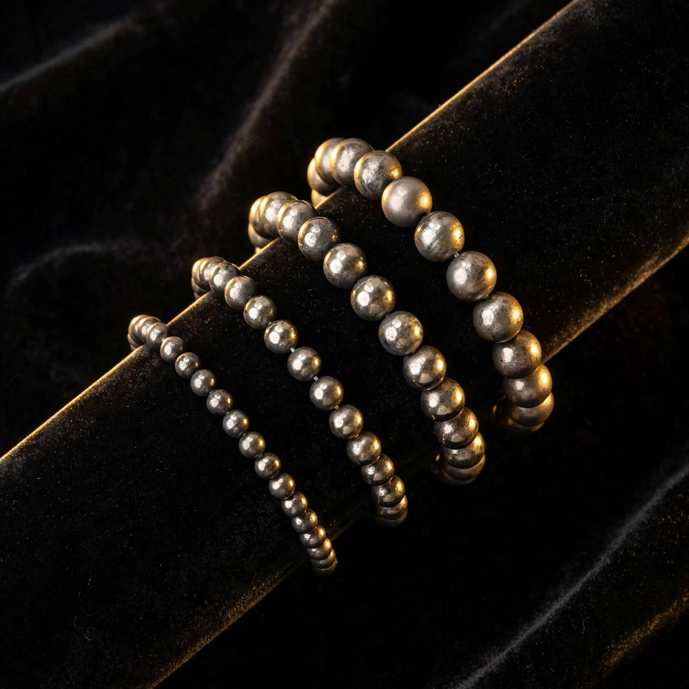 Kalavati Agate Authentic Pyrite Crystal Bracelet