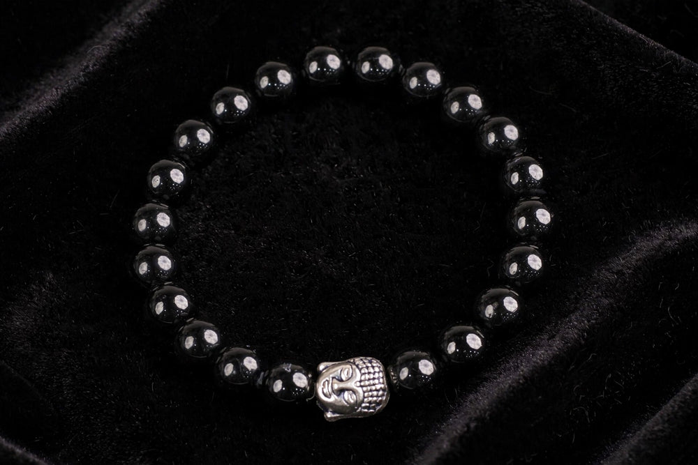 Authentic Black Tourmaline Buddha Bracelet