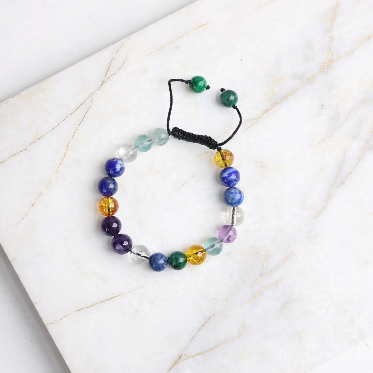 Kalavati Agate Authentic Multi Crystal Chakra Dori Bracelet