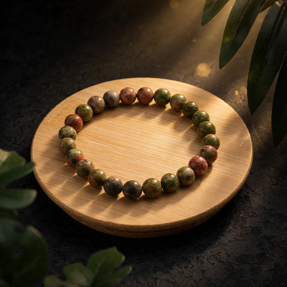 Premium Unakite Beaded Bracelet