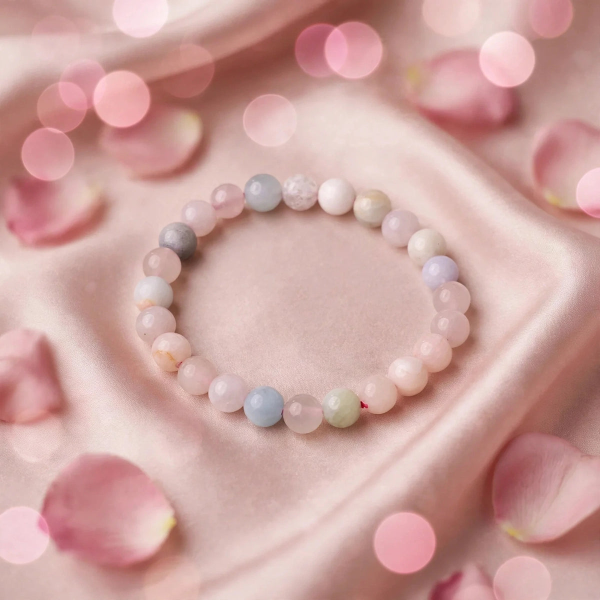 Authentic Morganite Beaded Bracelet