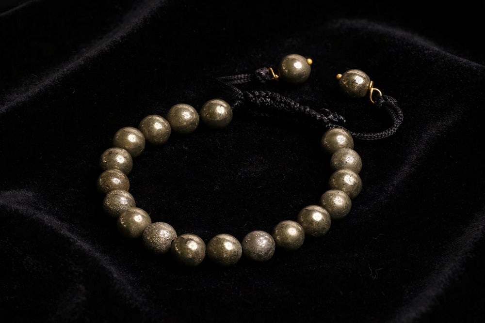 Kalavati Agate Natural Pyrite Adjustable Bracelet