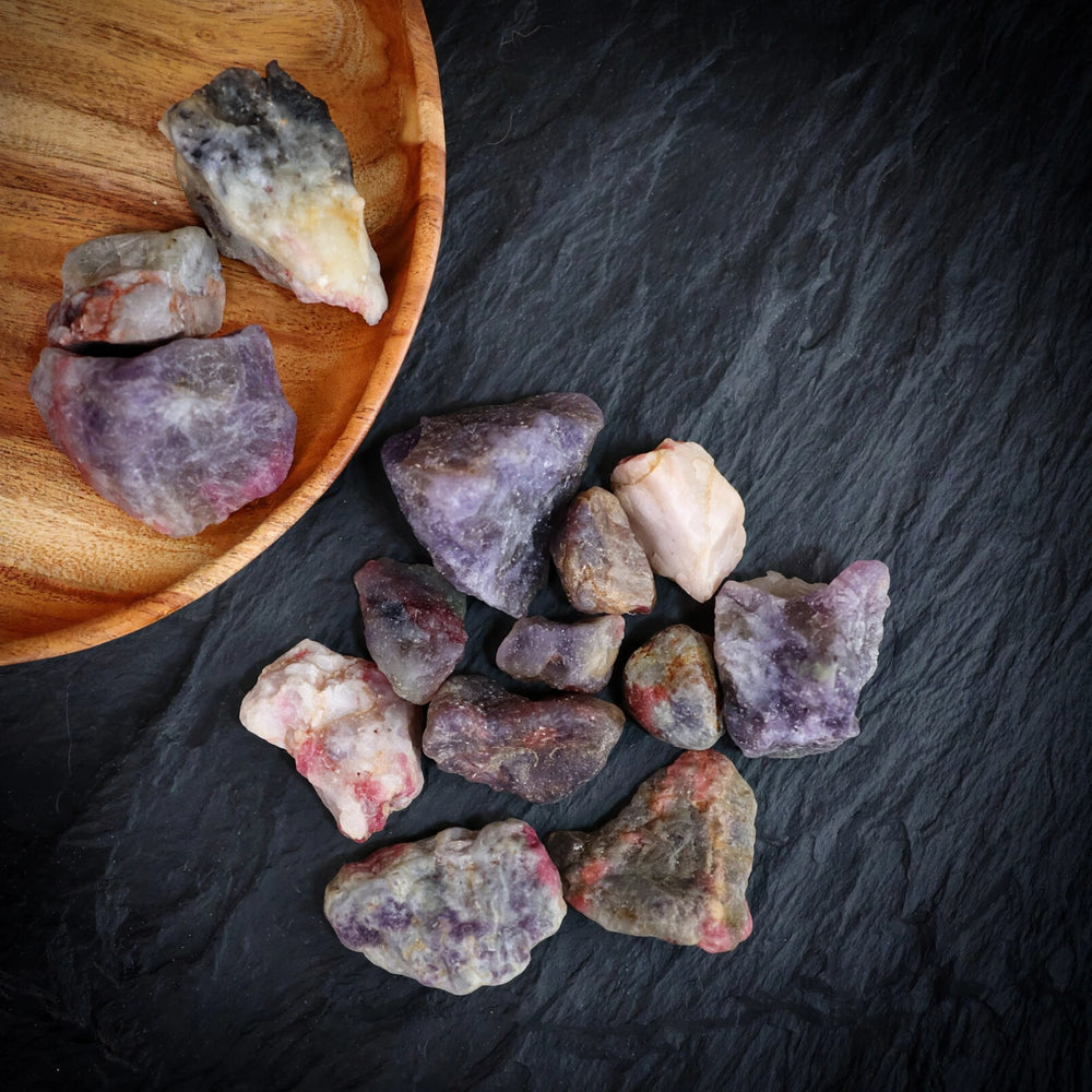 Kalavati Agate Premium Raw Plum Blossom Tourmaline Stone