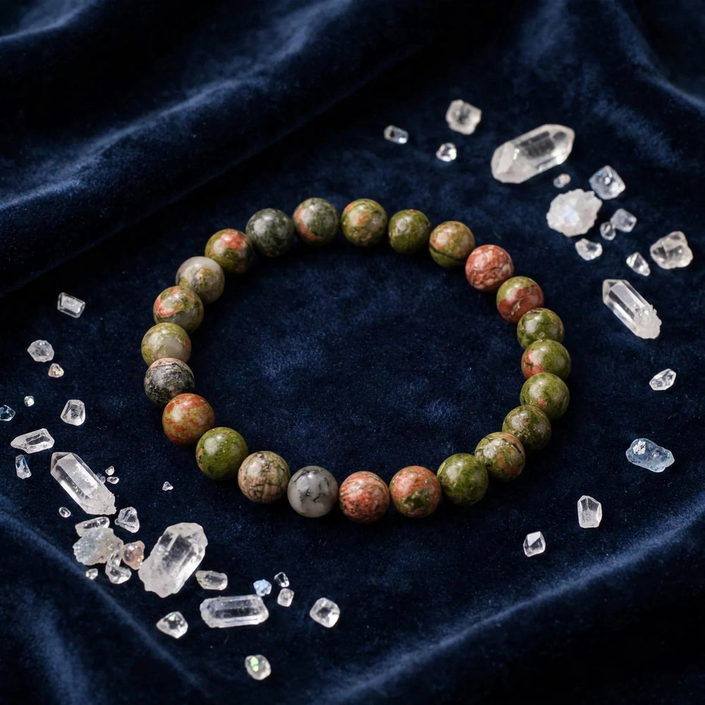 Premium Unakite Beaded Bracelet