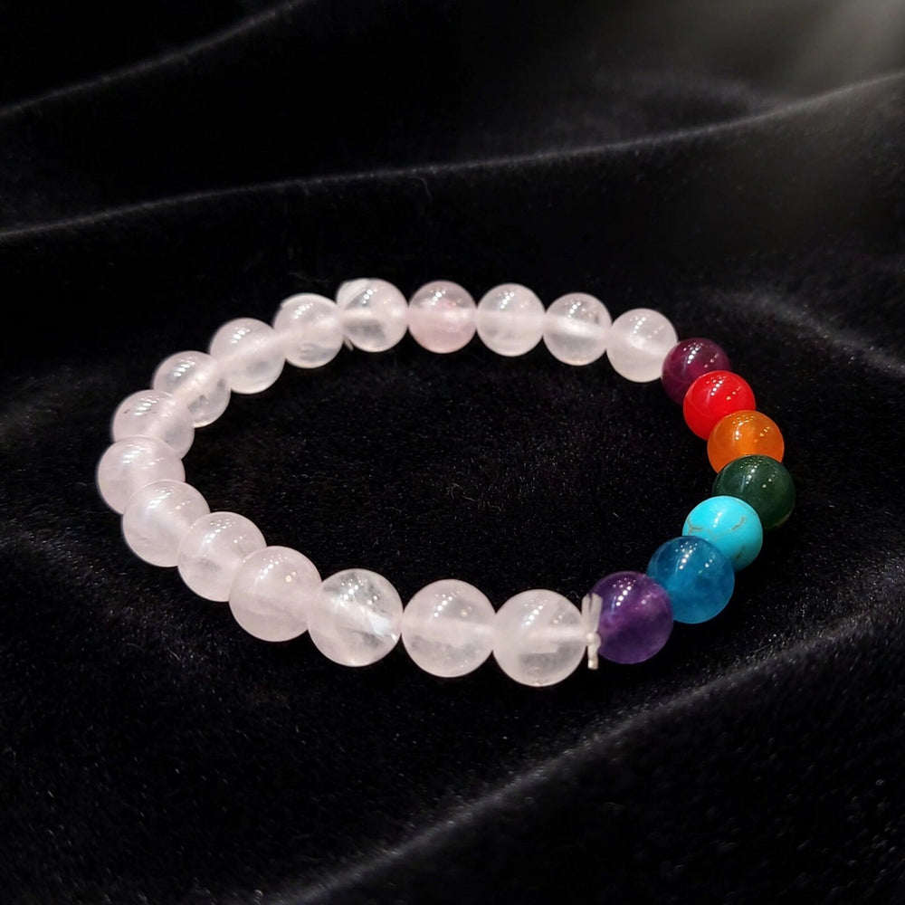 Divine Rose Quartz 7 Chakra Energy Bracelet