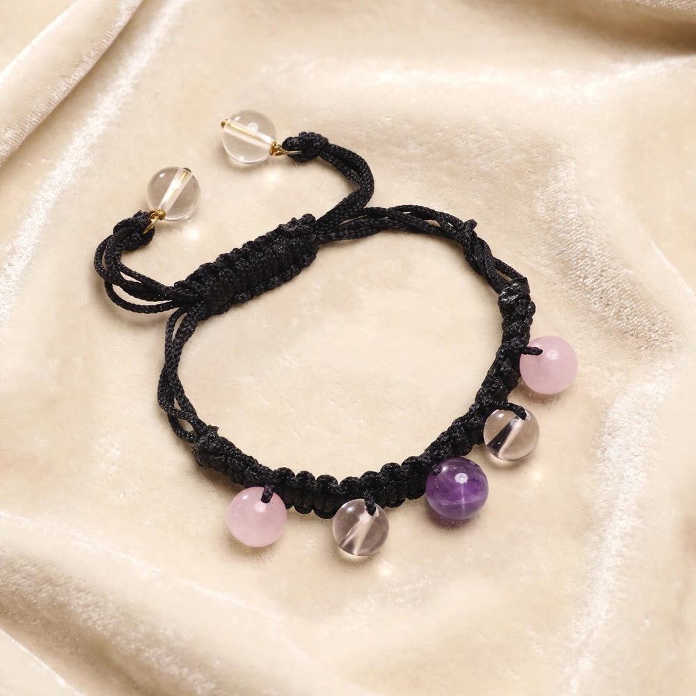 Natural Black Thread Spiritual Charm Bracelet