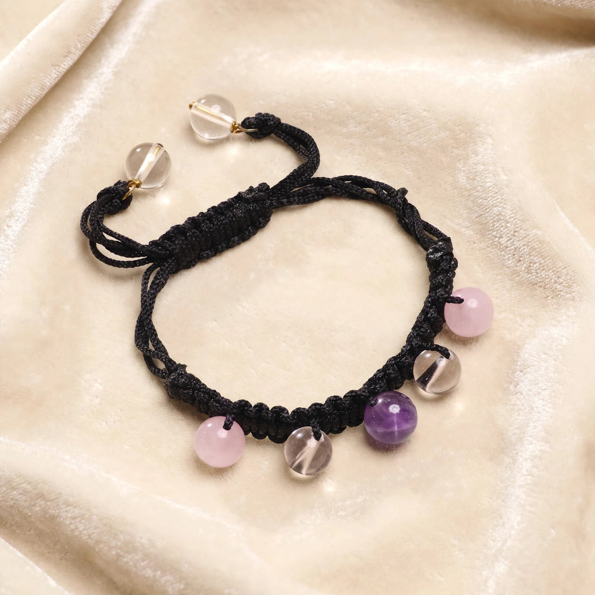 Natural Black Thread Spiritual Charm Bracelet