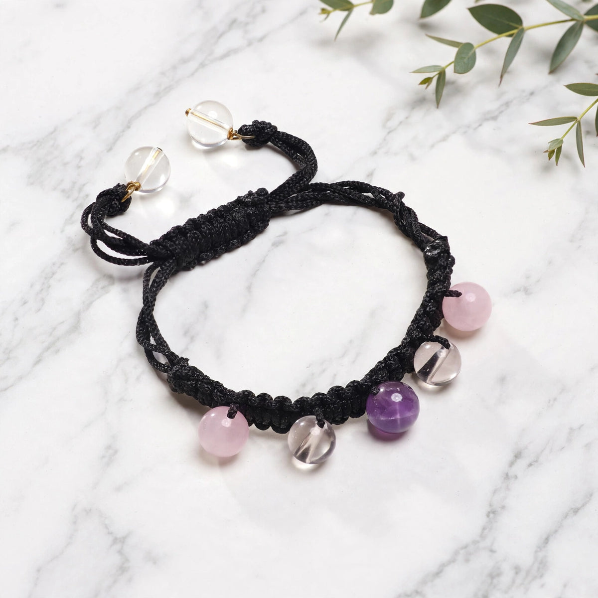 Natural Black Thread Spiritual Charm Bracelet