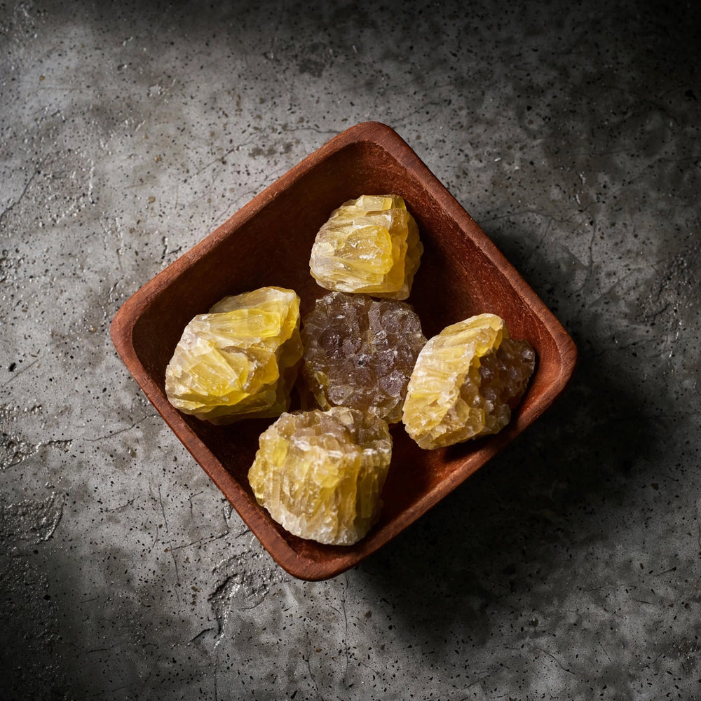 Kalavati Agate Premium Raw Yellow Fluorite Stone