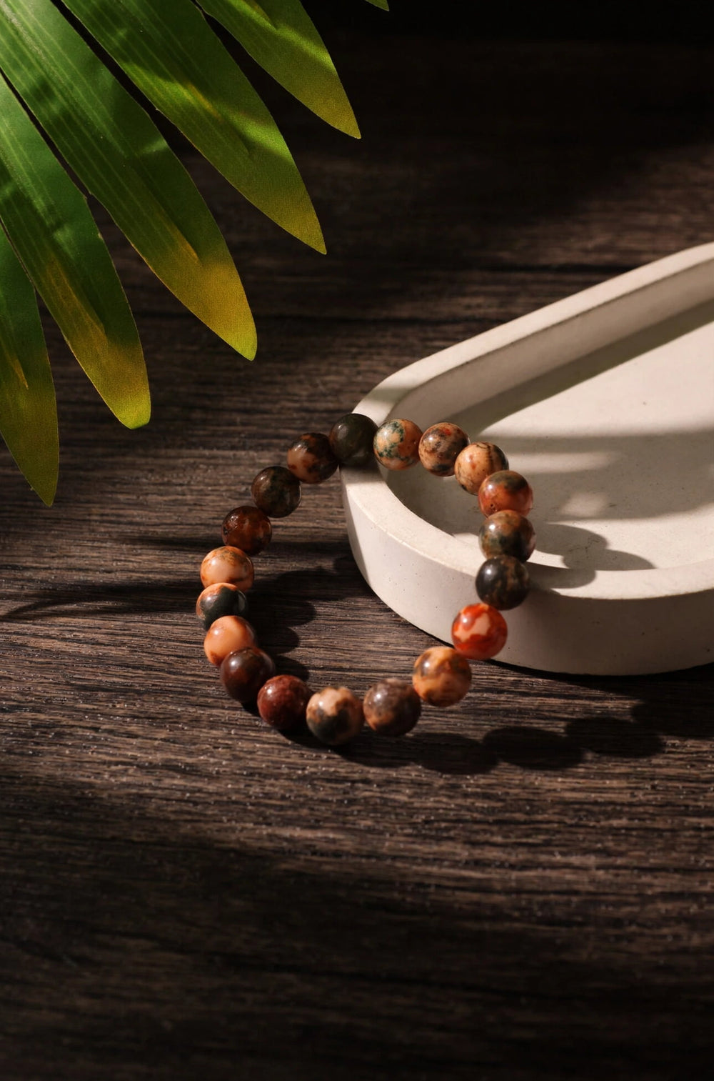 Kalavati Agate Natural Leopard Jasper Crystal Bracelet