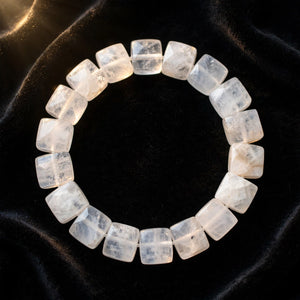 Natural Moonstone Square Gemstone Bracelet