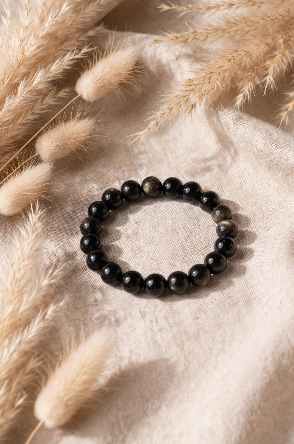 Premium Golden Sheen Obsidian Gemstone Bracelet