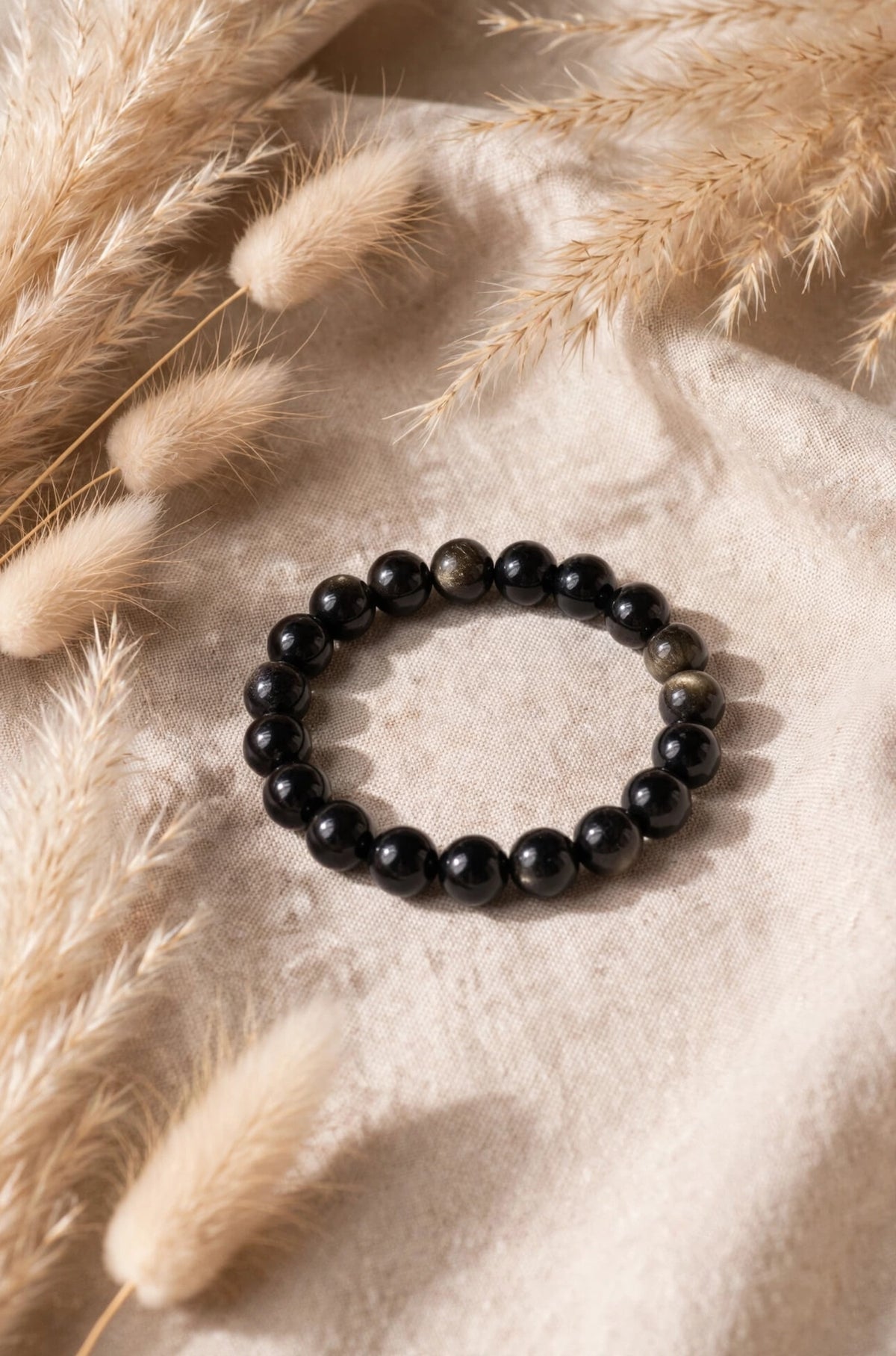 Premium Golden Sheen Obsidian Gemstone Bracelet