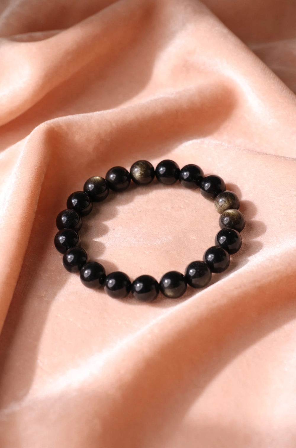 Premium Golden Sheen Obsidian Gemstone Bracelet