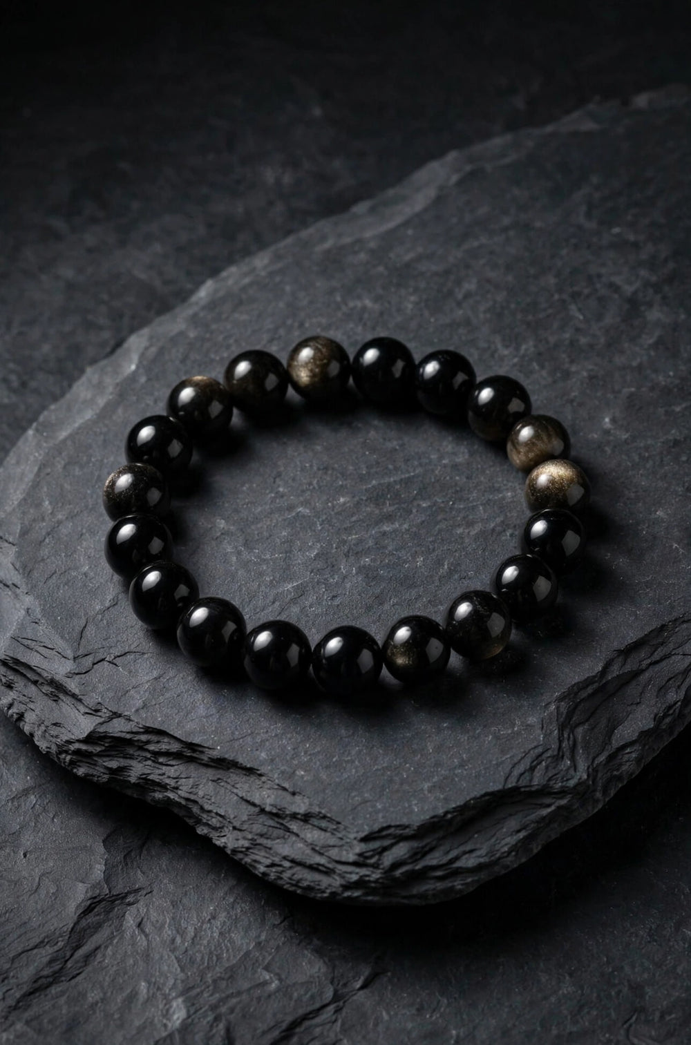 Premium Golden Sheen Obsidian Gemstone Bracelet