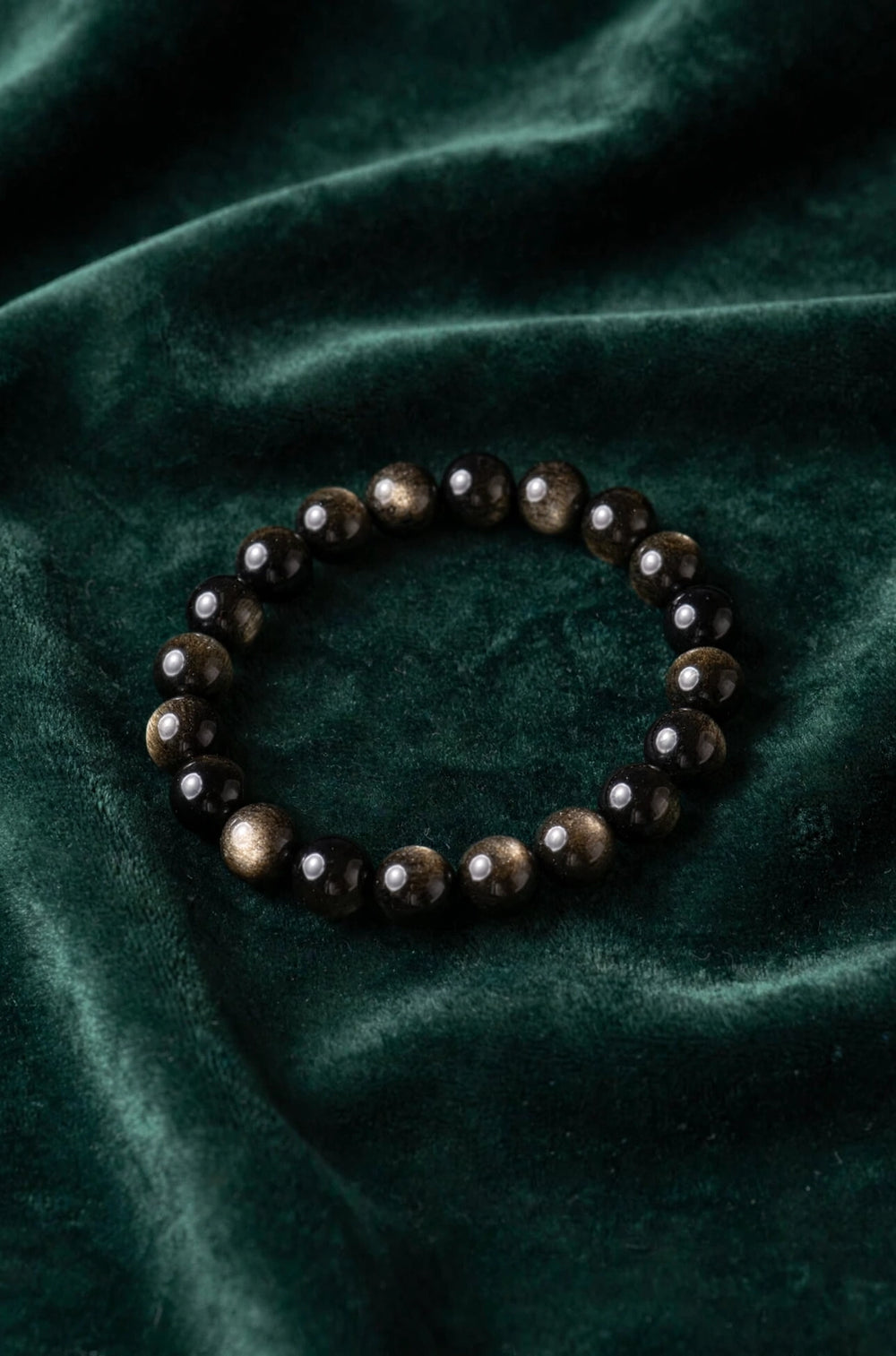 Premium Golden Sheen Obsidian Gemstone Bracelet