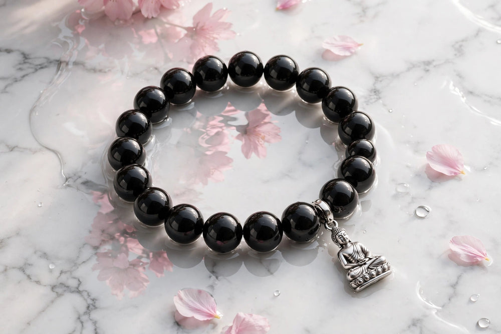 Authentic Black Obsidian Buddha Bracelet