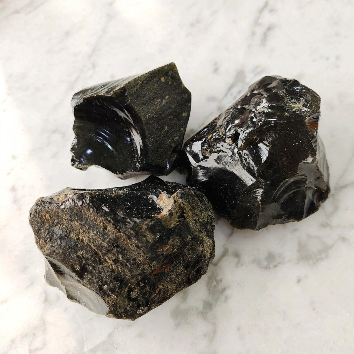 Kalavati Agate Premium Raw Black Obsidian Stone