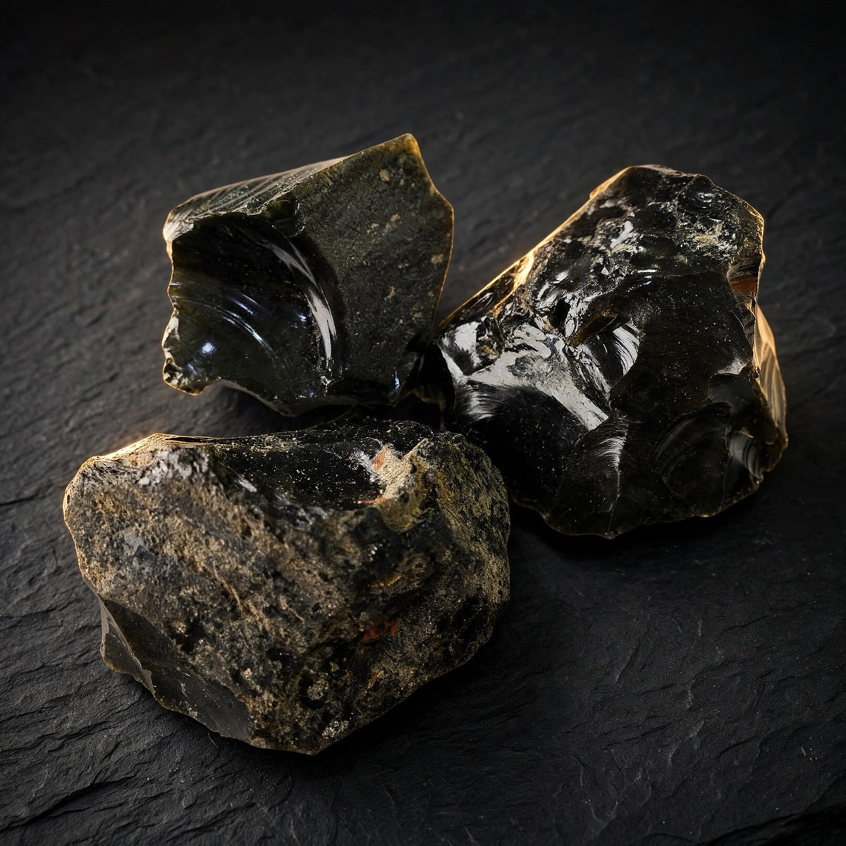 Kalavati Agate Premium Raw Black Obsidian Stone