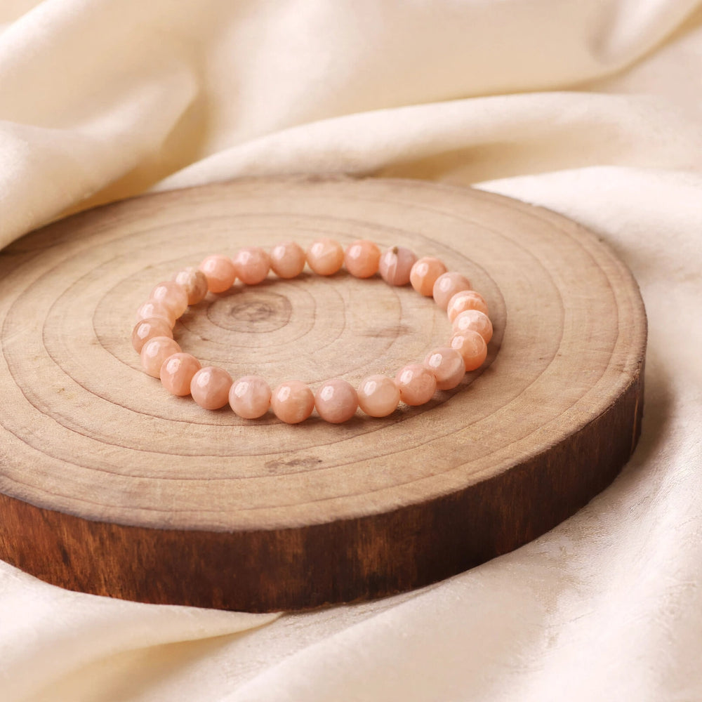 Kalavati Agate Divine Peach Moonstone Energy Bracelet