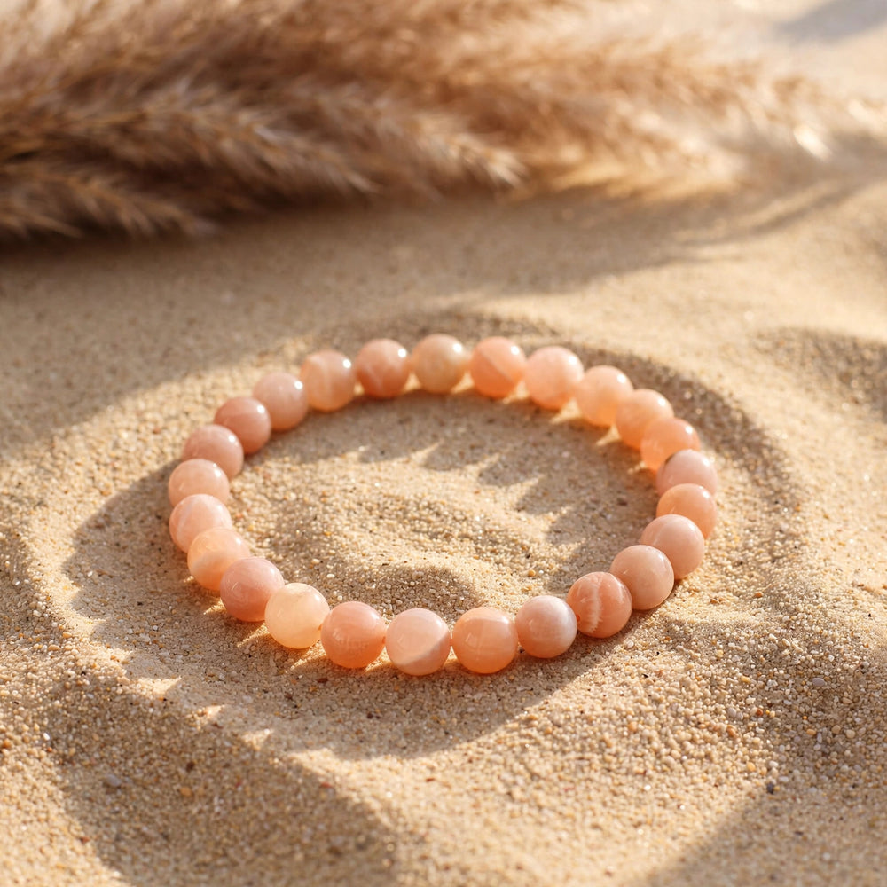 Kalavati Agate Divine Peach Moonstone Energy Bracelet