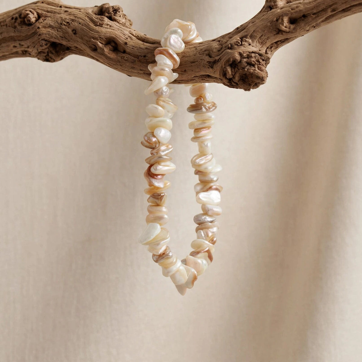 Natural Pearl Chipstone Bracelet