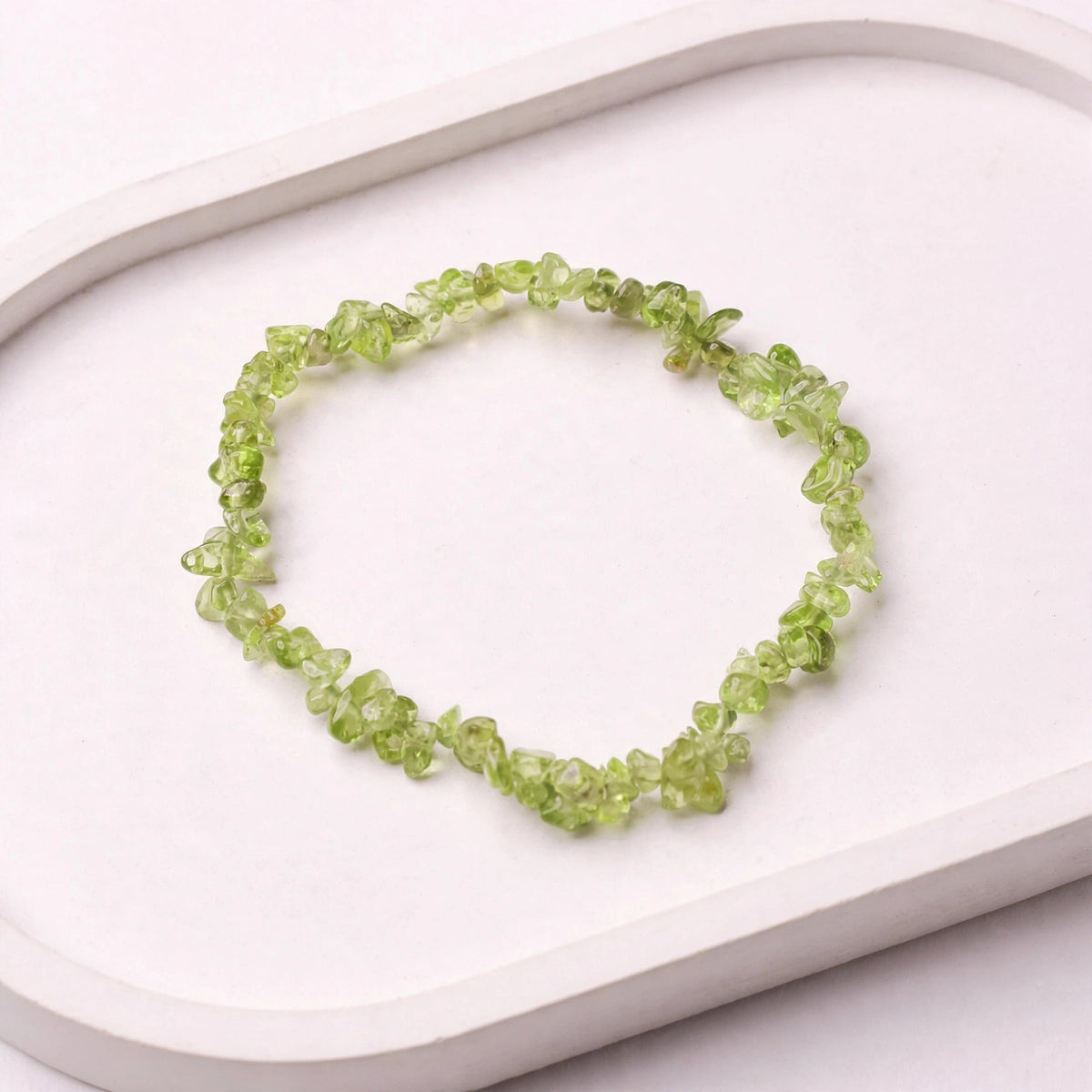 Kalavati Agate Natural Peridot Chips Crystal Bracelet